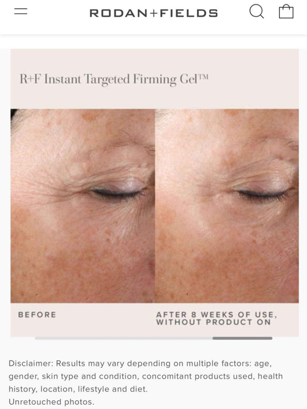 NWT Rodan + Fields R+F Instant Targeted Firming Gel 10 mL - Picture 12 of 17
